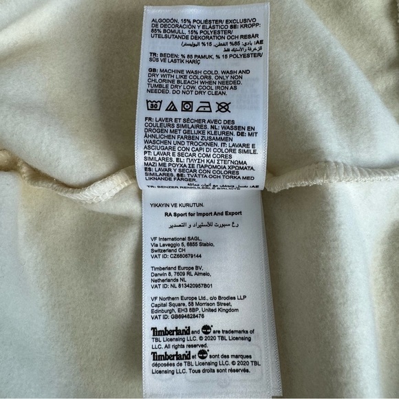Timberland Woman’s Core + Funnel Neck Sweatshirt In Beige SZ. L - Picture 13 of 14